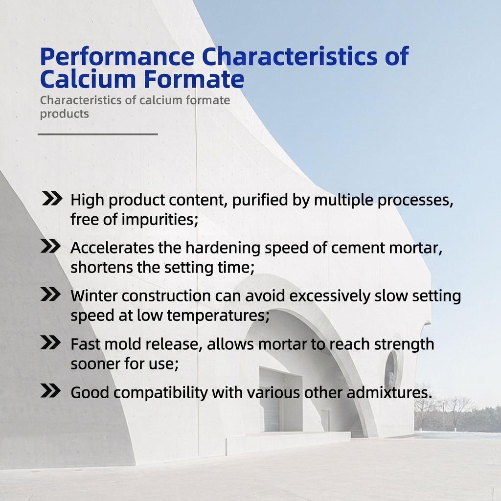 Calcium formate early strength agent, feed grade, industrial grade, cement mortar additive, concrete fast setting, high yield, and competitive price. - Image 3