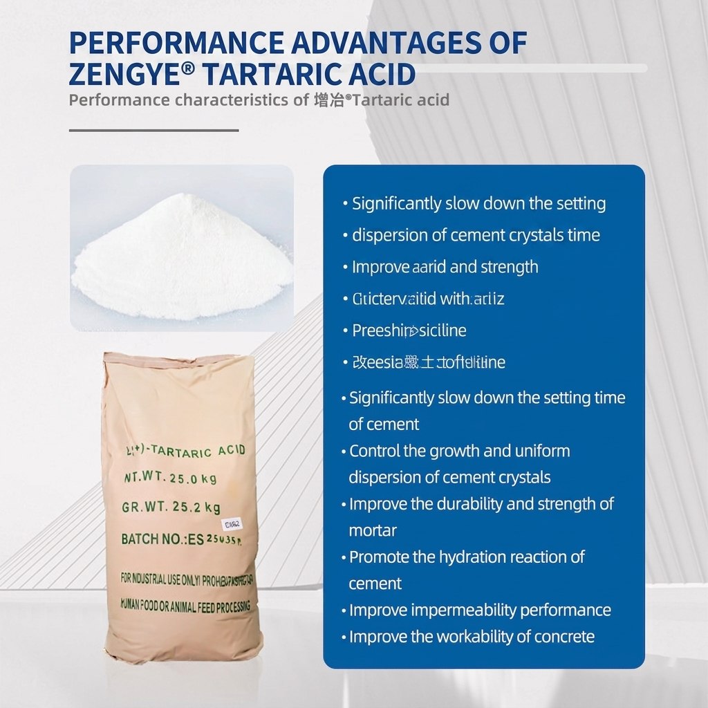 Direct sales and wholesale of industrial-grade tartaric acid levator, a special mortar reinforcing agent suitable for self-leveling, levator-retarding concrete. - Image 2