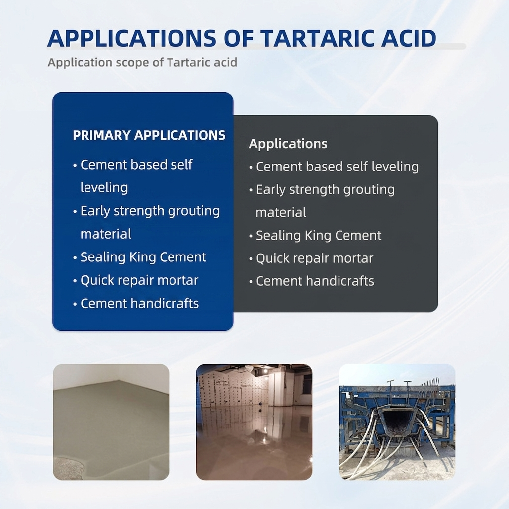 Direct sales and wholesale of industrial-grade tartaric acid levator, a special mortar reinforcing agent suitable for self-leveling, levator-retarding concrete. - Image 3