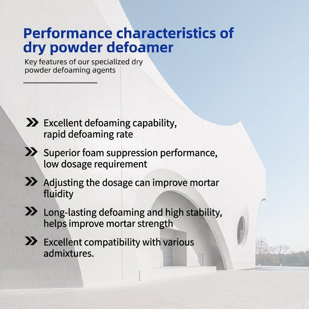 Powdered defoamer, cement mortar admixture, grouting material for precast components, self-leveling compound. - Image 4