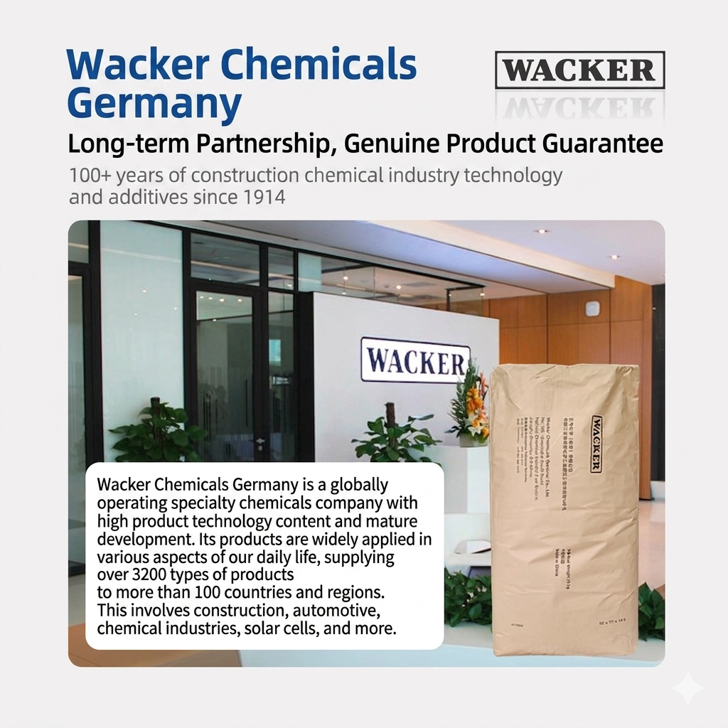 Wacker 4115N Redispersible Latex Powder for Tile Adhesives, Putty, Rigid VAE Mortar, and Additives (In Stock) - Image 2